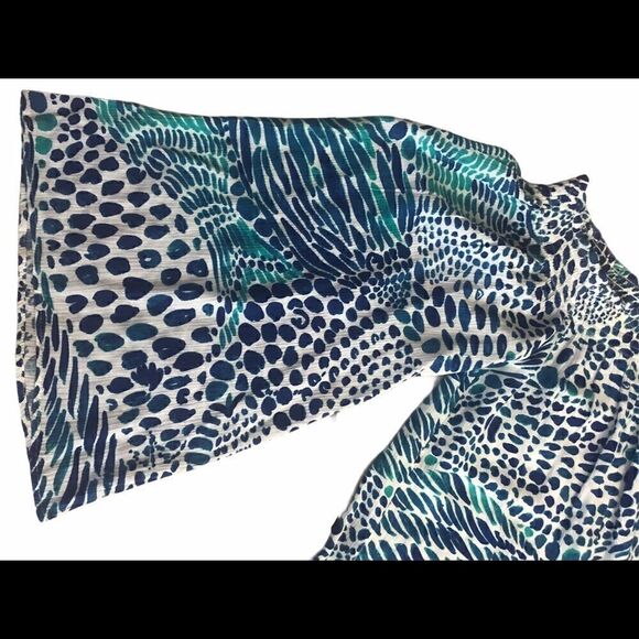 Bright Lilly Pulitzer Off the Shoulder Blouse Med - Picture 3 of 7